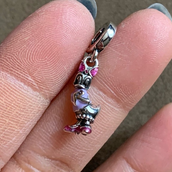 NWOT Disney Daisy Duck Dangle Charm Sterling Silver 925 - Picture 7 of 11